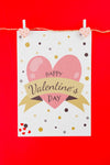 Valentines Card Mockup On Clothes Line Psd