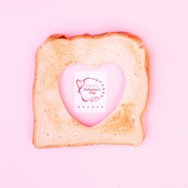 Valentines Card Mockup With Decorative Composition Psd