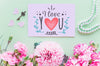 Valentines Card Mockup With Flowers Psd