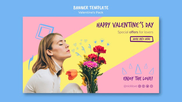 Valentine'S Day Banner Template Psd