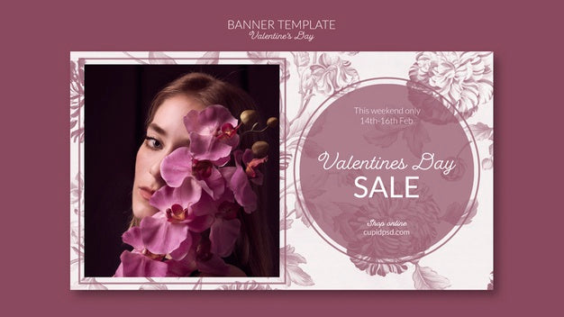Valentine'S Day Banner Template Psd
