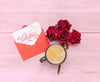 Valentines Day Card Mockup With Breakfast Psd