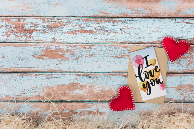 Valentines Day Card Mockup With Copyspace Psd