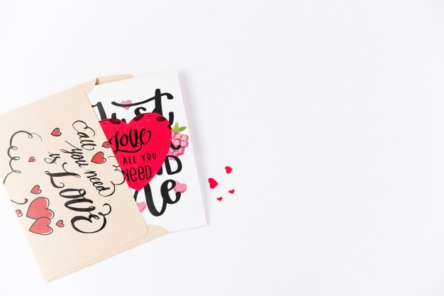 Valentines Day Card Mockup With Copyspace Psd