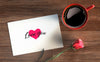 Valentine'S Day Card With Coffe And Rose Psd