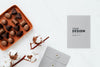 Valentines Day Chocolate By A Card Mockup