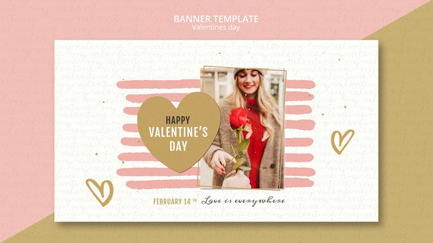 Valentine'S Day Concept Banner Template Psd