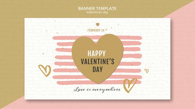 Valentine'S Day Concept Banner Template Psd