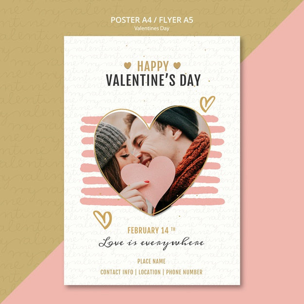 Valentine'S Day Concept Poster Psd