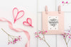 Valentine'S Day Concept Wih Frame And Flowers Psd