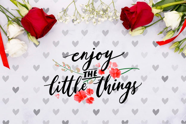 Valentine'S Day Concept With Roses Psd