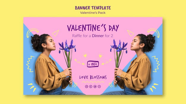 Valentine'S Day Coupon Banner Template Psd
