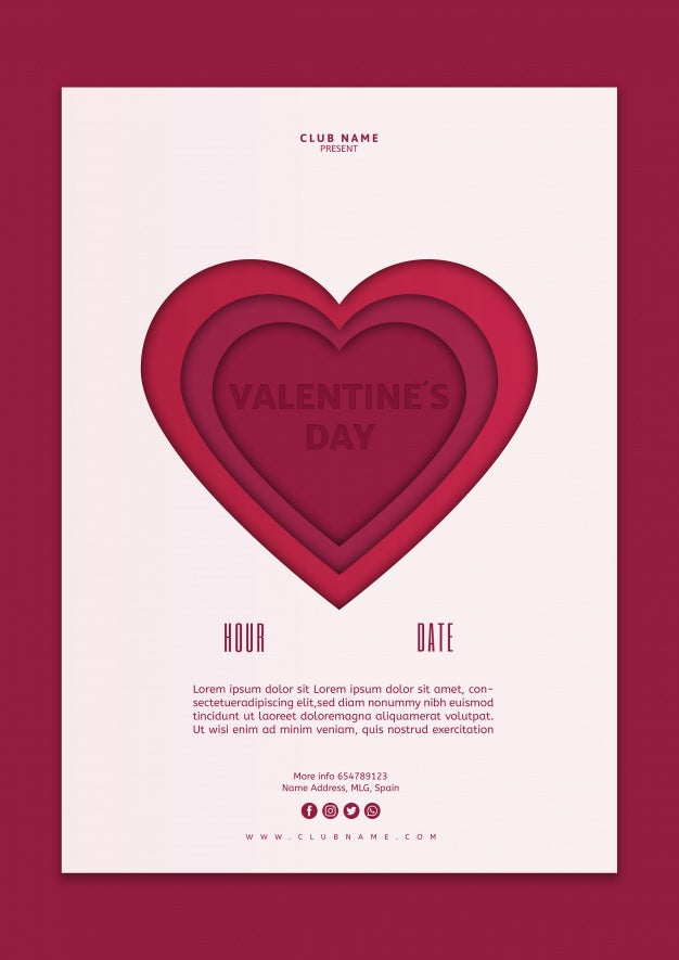 Valentines Day Cover Mockup Psd