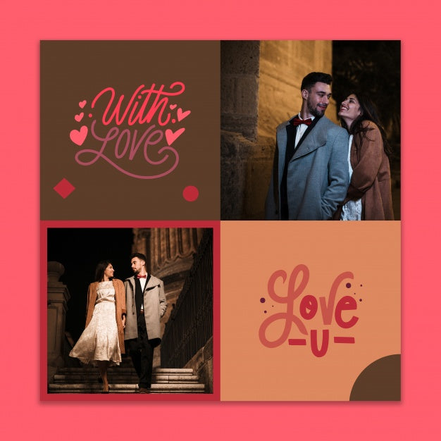 Valentines Day Cover Mockup With Image Psd