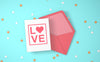 Valentine'S Day Envelope Invitation Psd