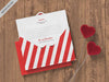 Valentines Day Letter Card Mockup Psd