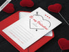 Valentines Day Letter Mockup Psd
