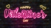 Valentines Day Neon Text Effect Psd