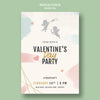 Valentine'S Day Party Poster With Angels Psd