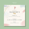 Valentine'S Day Pay Invitation Square Flyer Psd