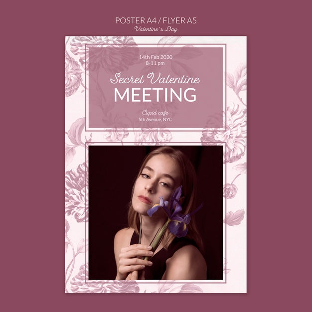 Valentine'S Day Secret Meeting Poster Psd