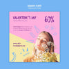Valentine'S Day Square Flyer Template Psd