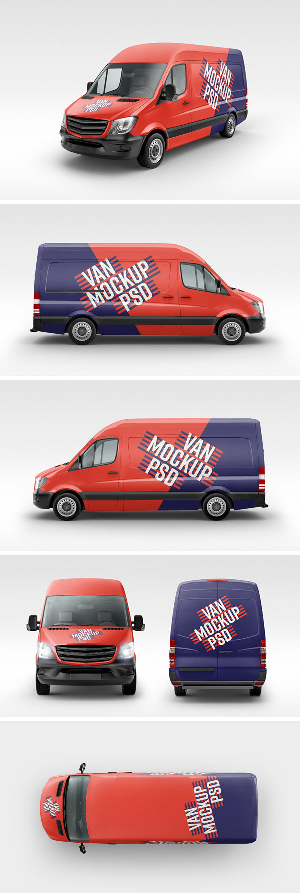 Van Mockup Psd – 6 Angles