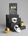 Variety Carnival Masks On Stairs Psd