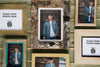 Variety Of Frames On Wooden Background Psd