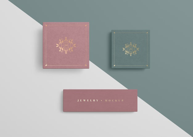 Variety Of Jewellery Packaging Gift Boxes Psd
