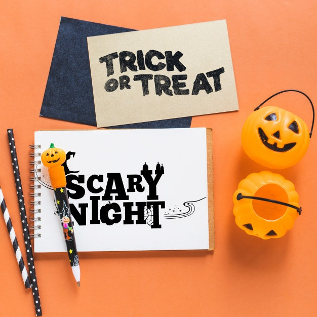 Various Halloween Covers Mockup Psd