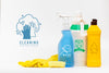 Various House Cleaning Products Mock-Up Psd