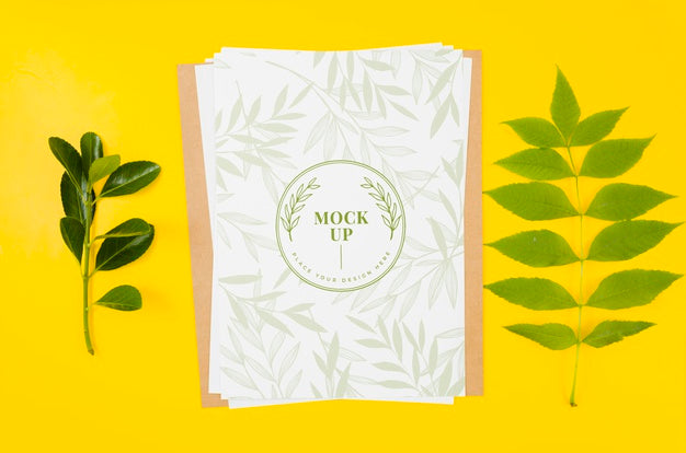 Various Leaves Botanical Mock-Up Psd