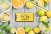 Various Lemons And Mock-Up Mobile Phone Psd