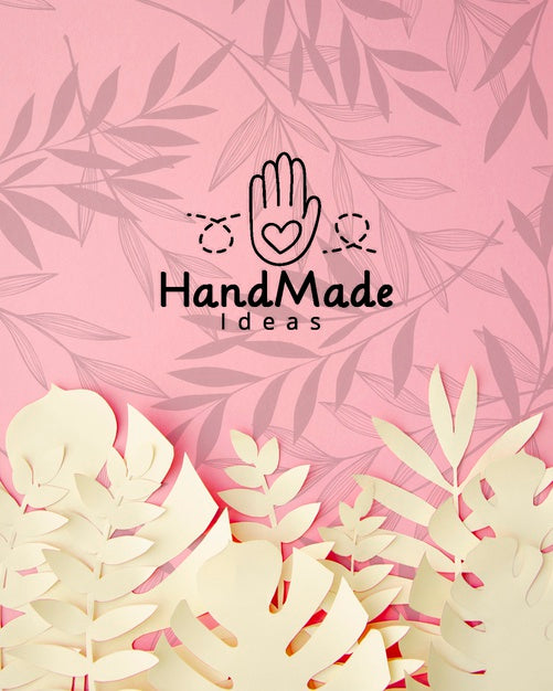 Various Paper Plant Leaves Background With Shadows Psd