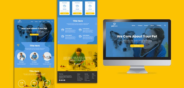 Various Template For Veterinary Business And Screen Psd