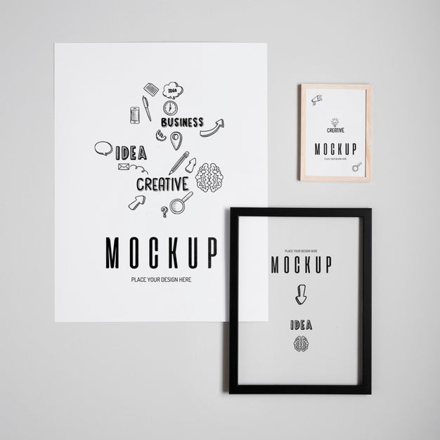 Various Types Of Framed Mock-Ups Psd