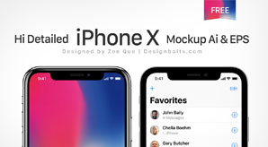 Vector Apple Iphone X Mockup In Ai & Eps