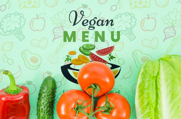 Vegan Menu With Fresh Vegetables Psd