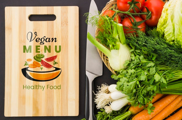 Vegan Menu With Fresh Vegetables Psd