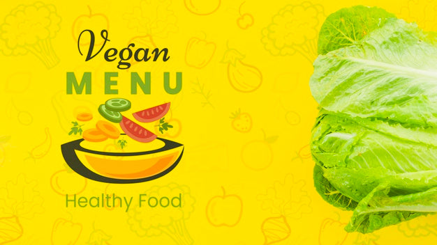 Vegan Menu With Healthy Salad Psd