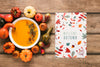 Vegetable Goulash With Welcome Autumn Quote Psd