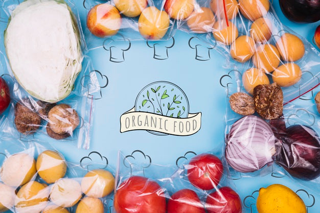 Vegetables In Reusable Bags Psd