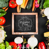 Vegetables Mockup With Slate In Middle Psd