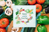 Vegetarian Mockup With Paper Card Psd