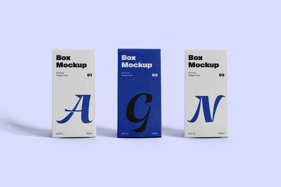 Vertical Box Mockups