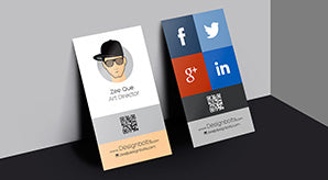 Vertical Business Card Design Template & Mock-Up Psd File For Graphic Designers