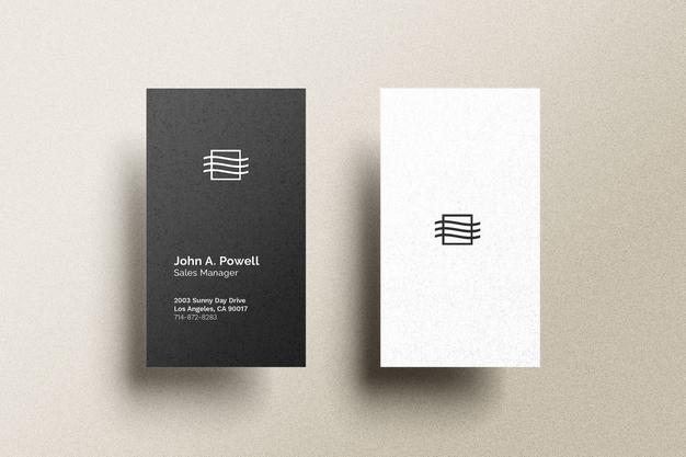 Vertical Business Card Mockup Psd