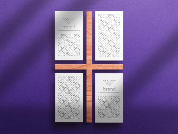 Vertical Business Card Mockup Psd