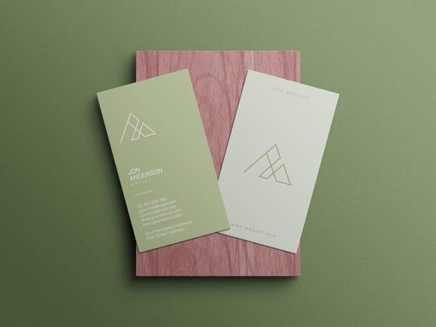 Vertical Business Card Mockup Psd